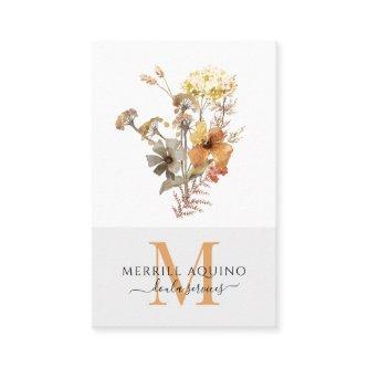 Doula Services Monogram Watercolor Floral