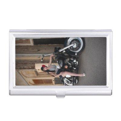 Downtown Alley Motorcycle Rockabilly Pin Up Girl Case For