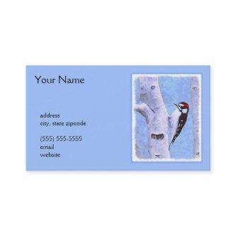 Downy Woodpecker Painting - Original Bird Art