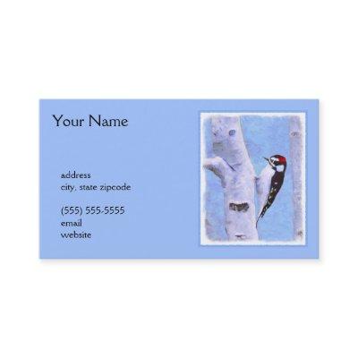 Downy Woodpecker Painting - Original Bird Art