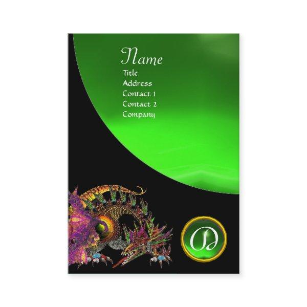 DRAGO GEM STONE MONOGRAM black green emerald