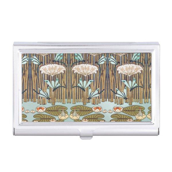 Dragonflies Water Lilies Marsh Art Nouveau  Case