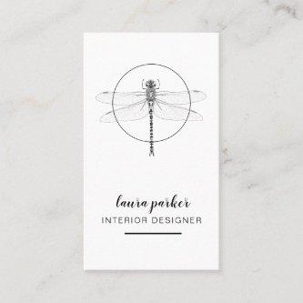 Dragonfly Creative Designer Nature White Simple