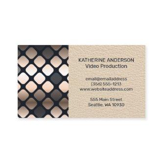Dragonfly | Leather | Metal Square Pattern