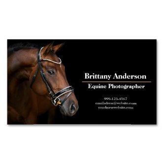 Dramatic Black Minimal Horse/Equine Photographer    Magnet