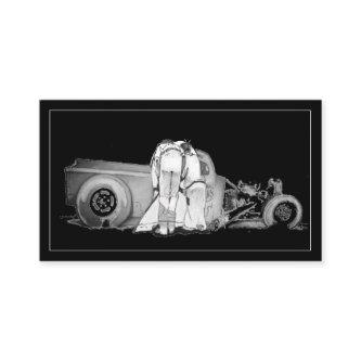 Drawing Old Couple And Street rod