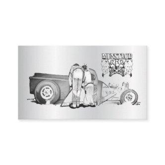 Drawing Old Couple And Street rod