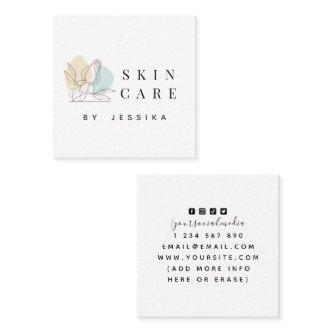 Drawn Flower Rose Line Art Skincare Clean Basic    Square