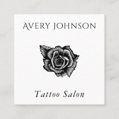 Drawn Rose Tattoo Salon Artist Classy Social Media Square