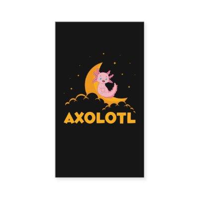Dreaming Kawaii Axolotl Moon Cute Animal