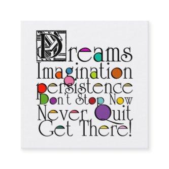 Dreams Inspirational Typographic Design Square