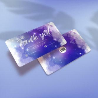 Dreamy Pastel Sky Splash Business Thank You card