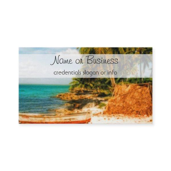 Dreamy Tropical Beach with Rowboat