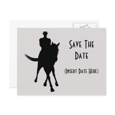 Dressage Horse Save The Date  Announcement Postcard