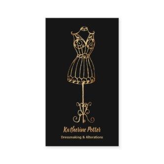 Dressmaker Seamstress Gold Glitter Mannequin