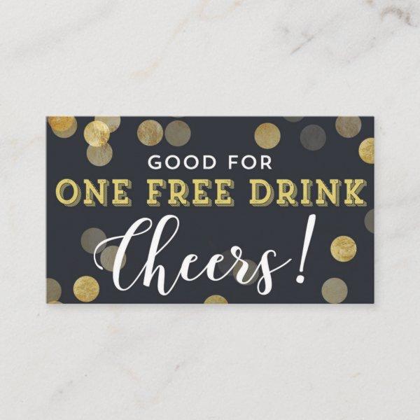 Drink Ticket Coupons for a Free Drink at Weddings
