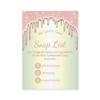 Dripping Pink Glitter Soap Fragrance Ingredients