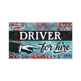 Driver For Hire  - Blue Red
