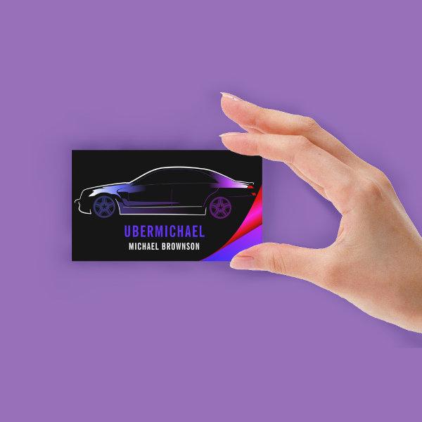 Driver Metallic Car Black purple neon Auto