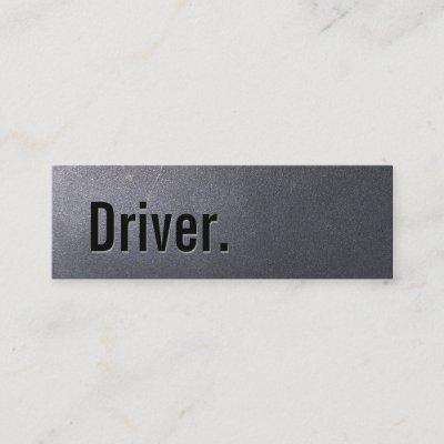 Driver Minimalist Typography Elegant Black Mini