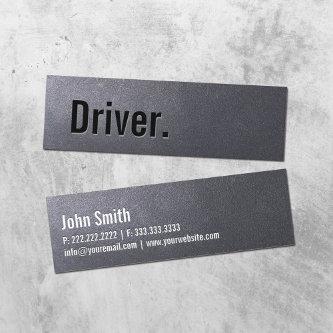 Driver Minimalist Typography Elegant Black Mini