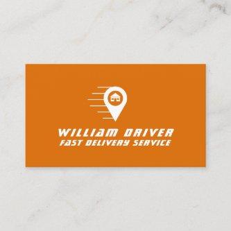 Driving and delivery profession orange