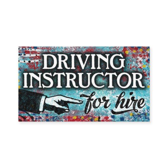 Driving Instructor For Hire - Blue