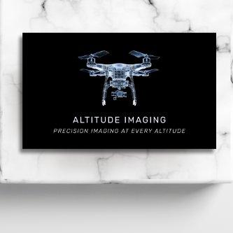 Drone Pilot UAV Photography QR Code Modern Black