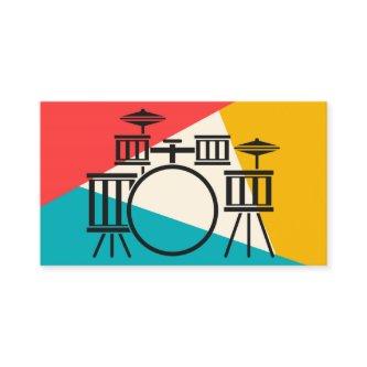 Drum Kit Tri-Color - Turquoise Coral Gold