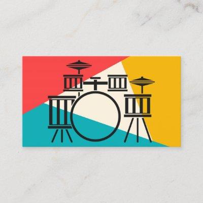 Drum Kit Tri-Color - Turquoise Coral Gold