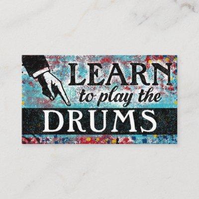 Drum Lessons  - Blue Red