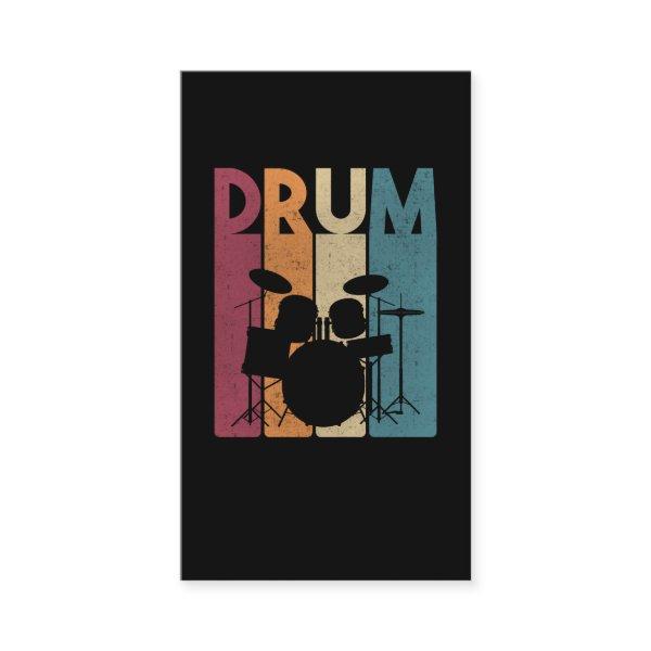 Drum Set Vintage Rock Music Retro Drummer