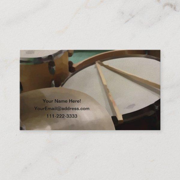 Drum Setcymbals and sticks (2 sided)