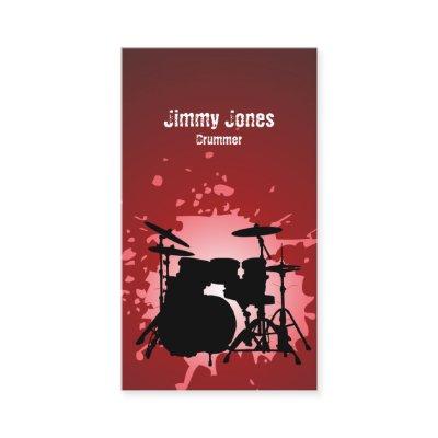 Drumkit Silhouette Splatter Red