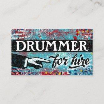 Drummer For Hire  - Blue Red