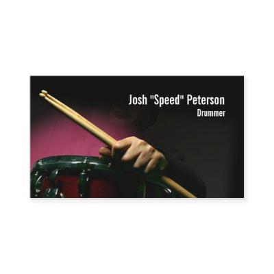 Drummer Holding Drumsticks Red