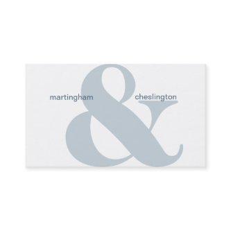 Dual Company Name Blue Ampersand