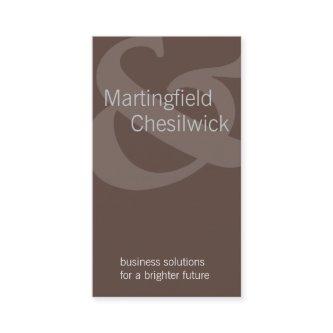 Dual Name Company Brown Tilted Ampersand