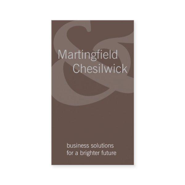 Dual Name Company Brown Tilted Ampersand