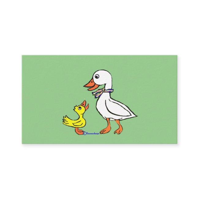Duck and Goose Quacking whose minding the store