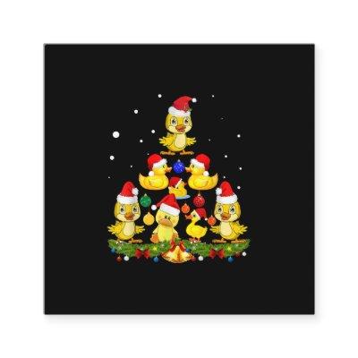 Duck Christmas Tree Square