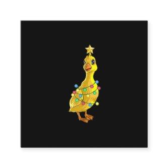 Duck Christmas Tree T  Lights Decor Star Gift Xmas Square