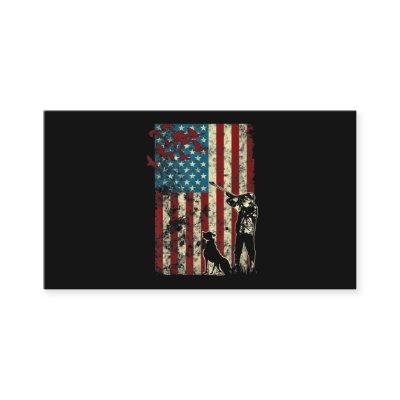 Duck Hunting Distressed Patriotic American Flag
