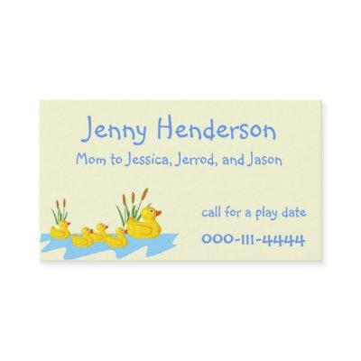 Ducklings Mommy calling card