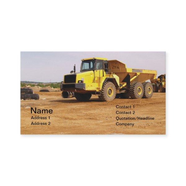 dump truck by dirt