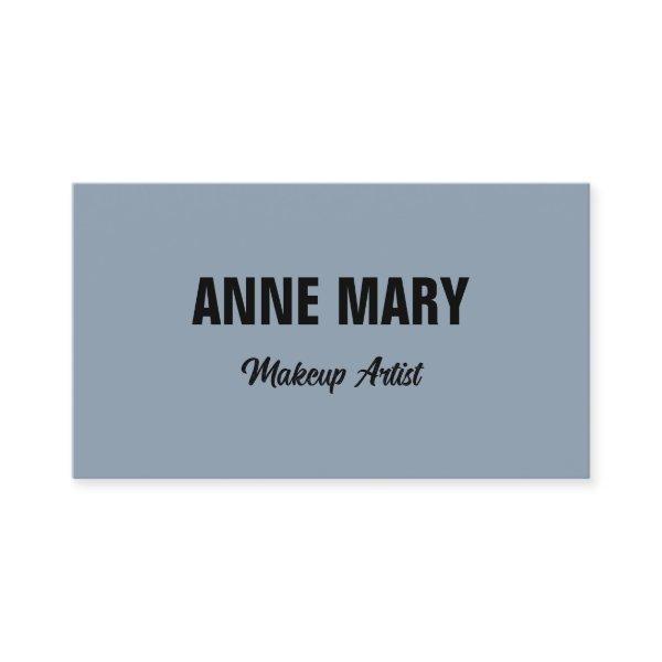 Dusty Blue Black Elegant Wedding Makeup Artist