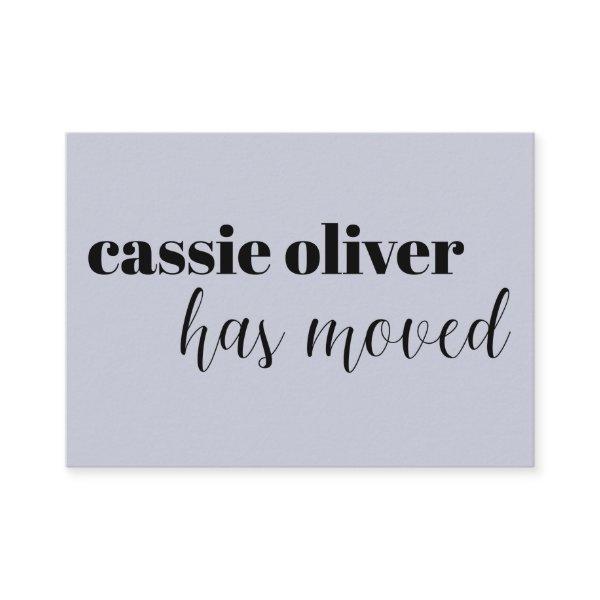 Dusty Blue Change of Address Card: Single Person