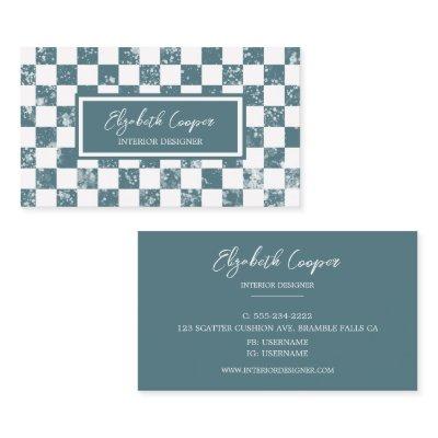 Dusty Blue Chequered Board