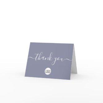 Dusty blue Customer Appreciation Professional Thank You Card