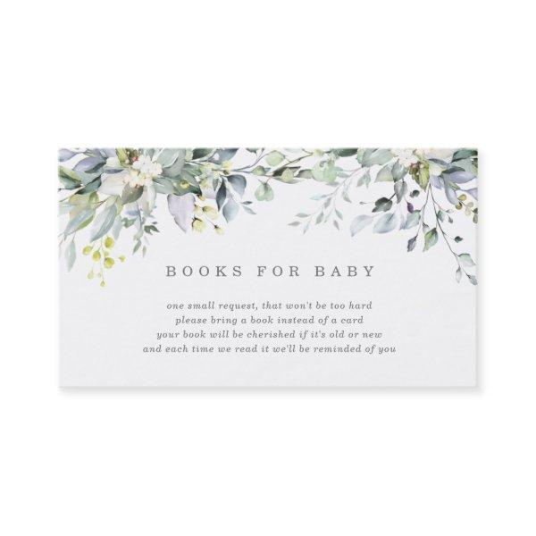 Dusty Blue Florals Books for Baby Card